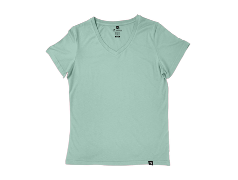 Mint - V-Neck Jersey Sleeve Bamboo T-Shirt
