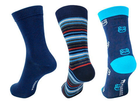 Knowle - Set of x3 Pairs Bamboo Socks - Mabboo