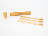 Adults Bamboo Toothbrush - Curved Handle Brown Bristle - Mabboo