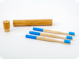 Adults Bamboo Toothbrush - Round Blue - Mabboo