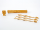Adults Bamboo Toothbrush - Round Natural - Mabboo