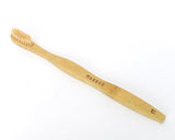 Adults Bamboo Toothbrush - Curved Handle/Curved Brown Bristles - Mabboo