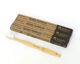 Adults Bamboo Toothbrush - Curved Handle/Curved White Bristles - Mabboo
