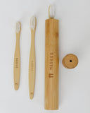Adults Bamboo Toothbrush - Straight White Bristle - Mabboo