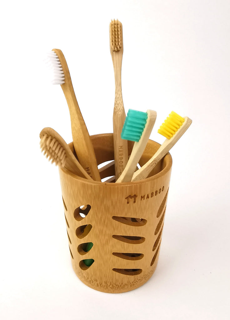 Bamboo toothbrush outlet holder