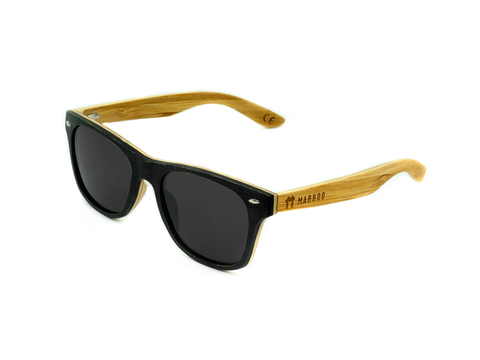 Wayfarer - Black stain front / Smoke lens - Mabboo