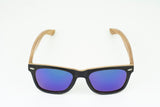 Wayfarer - Black stain front / Blue revo lens - Mabboo