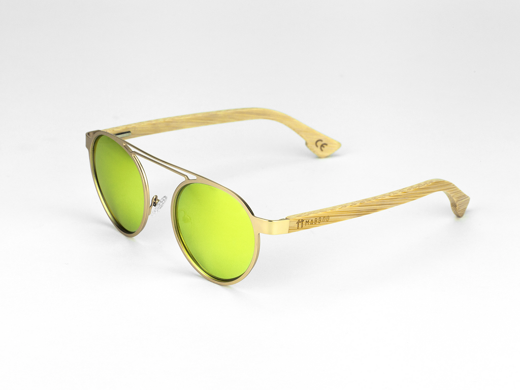 Metal Frame Gold Yellow Lens