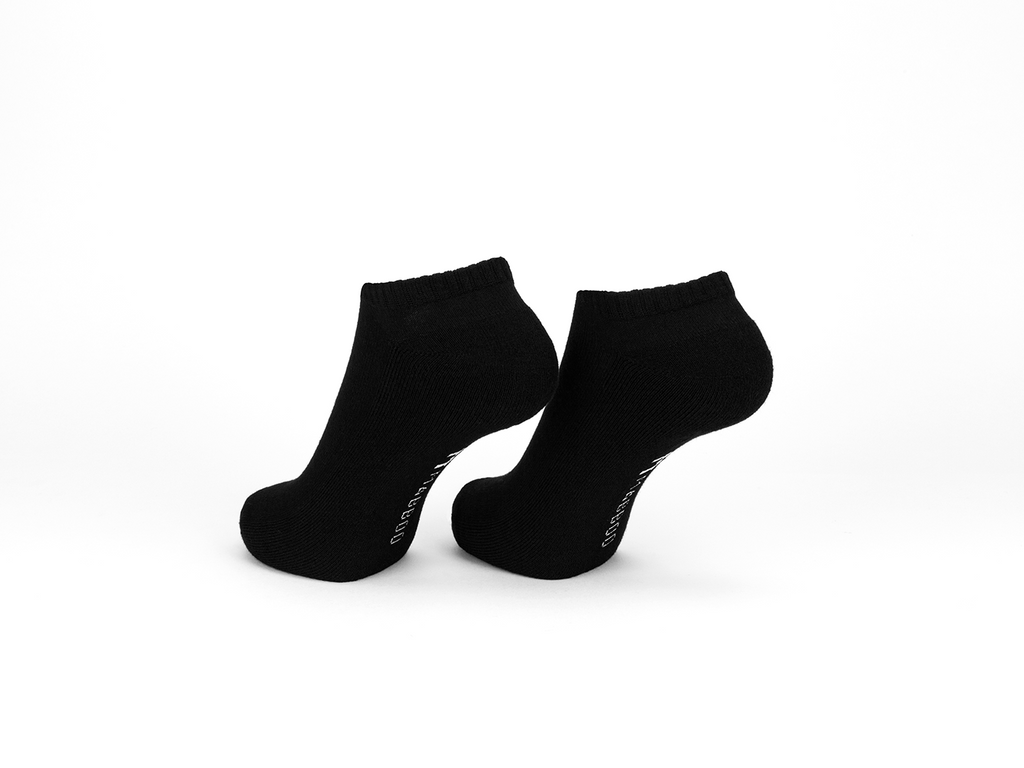 Black x1 Pair Bamboo Trainer Socks - Main Image
