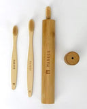 Adults Bamboo Toothbrush - Straight Brown Bristle - Mabboo