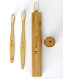 Adults Bamboo Toothbrush - Straight White Bristle - Mabboo