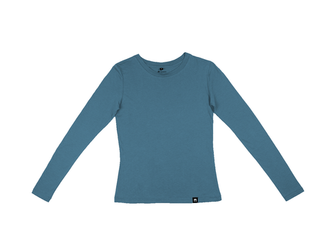 Blue - Bamboo Long Sleeve Top - Mabboo