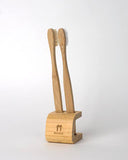 Bamboo Toothbrush Stand - 2 Hole - Mabboo