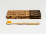 Kids Bamboo Toothbrush - Curved Brown Bristle - Mabboo