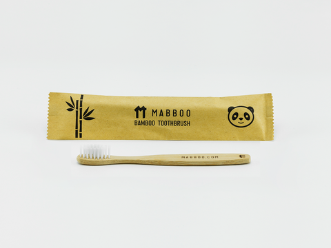 Kids Bamboo Toothbrush - Straight White Bristle - Mabboo