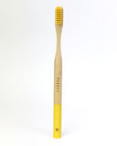 Adults Bamboo Toothbrush - Round Yellow - Mabboo