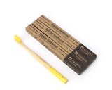 Adults Bamboo Toothbrush - Round Yellow - Mabboo