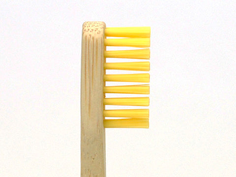 Adults Bamboo Toothbrush - Round Yellow - Mabboo