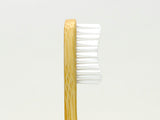 Adults Bamboo Toothbrush - Curved Handle/Curved White Bristles - Mabboo
