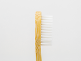 Adults Bamboo Toothbrush - Curved Handle White Bristle - Mabboo