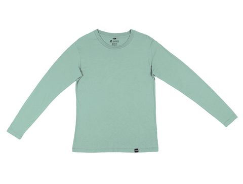 Mint Bamboo Long Sleeve Top with logo