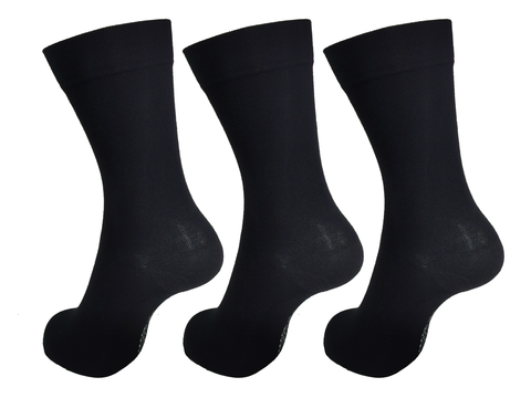 Black x3 Pairs Bamboo Socks