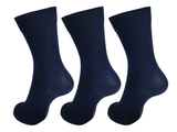 Navy x3 Pairs Bamboo Socks