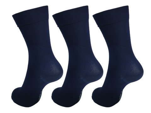 Navy x3 Pairs Bamboo Socks