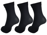 Black x3 Pairs Bamboo Socks