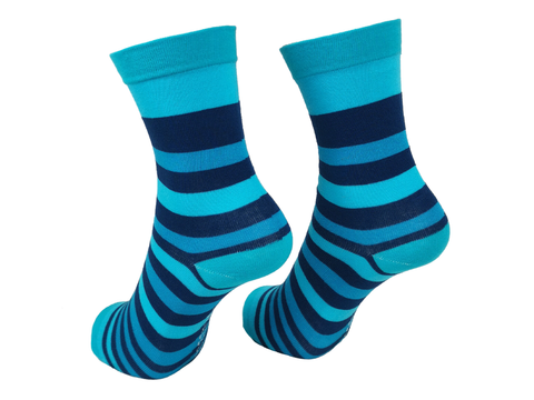 Blue Stripes x1 Pair Bamboo Socks
