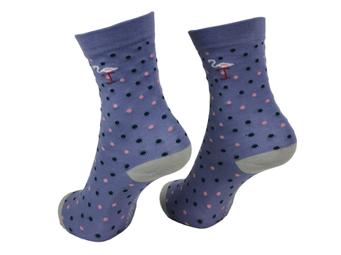 Flamingo dots x1 Pair Bamboo Socks