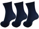 Navy x3 Pairs Bamboo Socks
