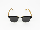Clubmaster - Black stain front / Smoke lens - Mabboo
