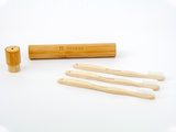 Adults Bamboo Toothbrush - Curved Handle White Bristle - Mabboo