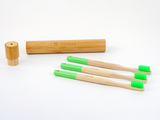 Adults Bamboo Toothbrush - Round Green - Mabboo