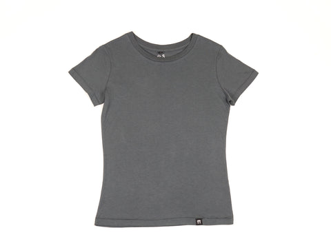 Charcoal - Jersey Sleeve Bamboo T-Shirt - Mabboo