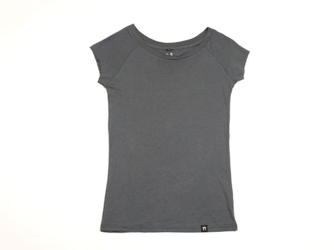 Charcoal - Raglan Sleeve Bamboo T-Shirt - Mabboo