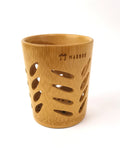 Bamboo Toothbrush Cup Holder - Leaf Design