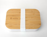 Bamboo Lunchboxes - White/White Strap - Mabboo