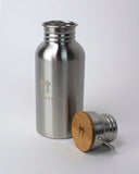 500ml Stainless Steel Bottle - Brushed Finish - Mabboo