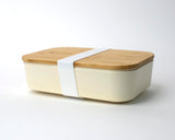 Bamboo Lunchboxes - Beige/White Strap - Mabboo