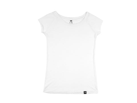 White - Raglan Sleeve Bamboo T-Shirt - Mabboo