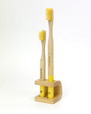 Kids Bamboo Toothbrush - Round Yellow - Mabboo
