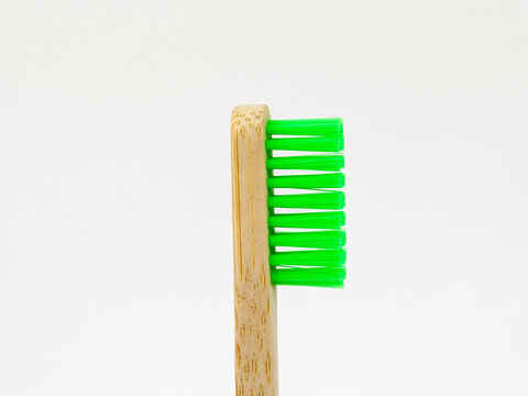 Adults Bamboo Toothbrush - Round Green - Mabboo