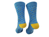 Blue Dots x1 Pair Bamboo Socks - Mabboo