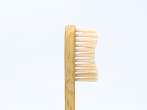 Adults Bamboo Toothbrush - Curved Handle/Curved Brown Bristles - Mabboo