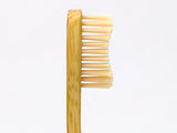 Adults Bamboo Toothbrush - Curved Handle/Curved Brown Bristles - Mabboo