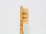 Adults Bamboo Toothbrush - Curved Handle Brown Bristle - Mabboo